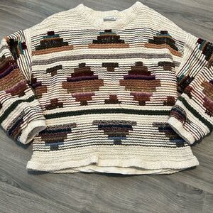 Allen Wah 90's Aztec Patterned Sweater